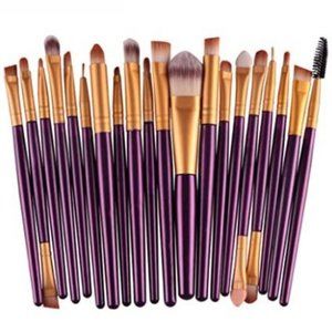 New 20pcs Professional Makeup Brush Set Purple
